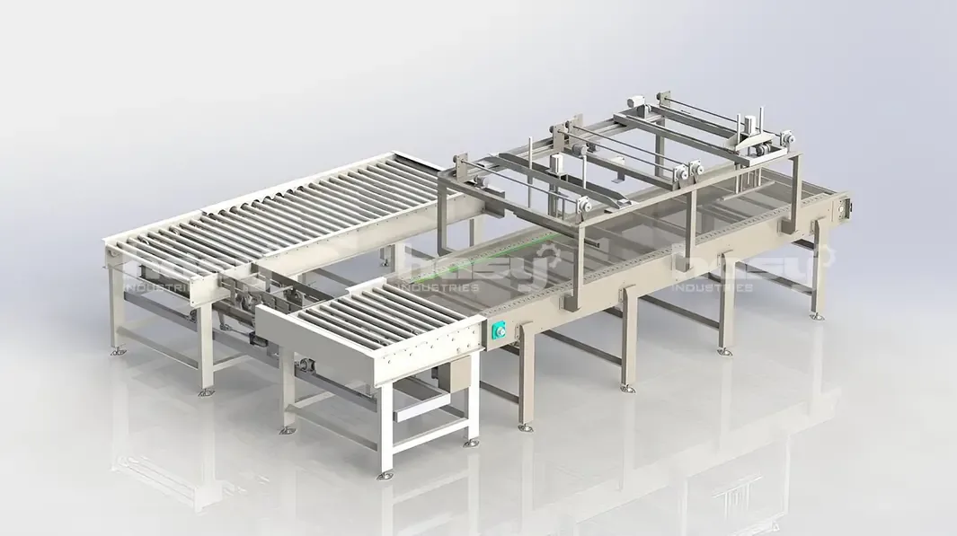 Bản vẽ 3D dây chuyền quét trứng bánh trung thu